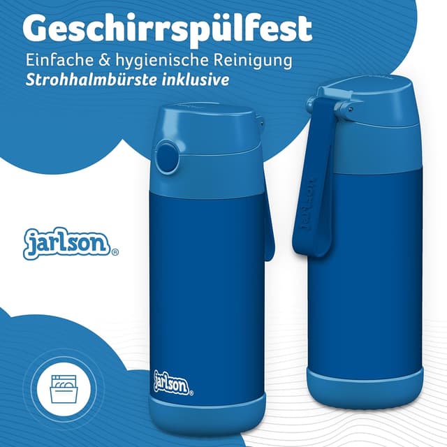 Thumbnail 2 de Jarlson Trinkflasche Kinder Edelstahl Charli 350ml Blau