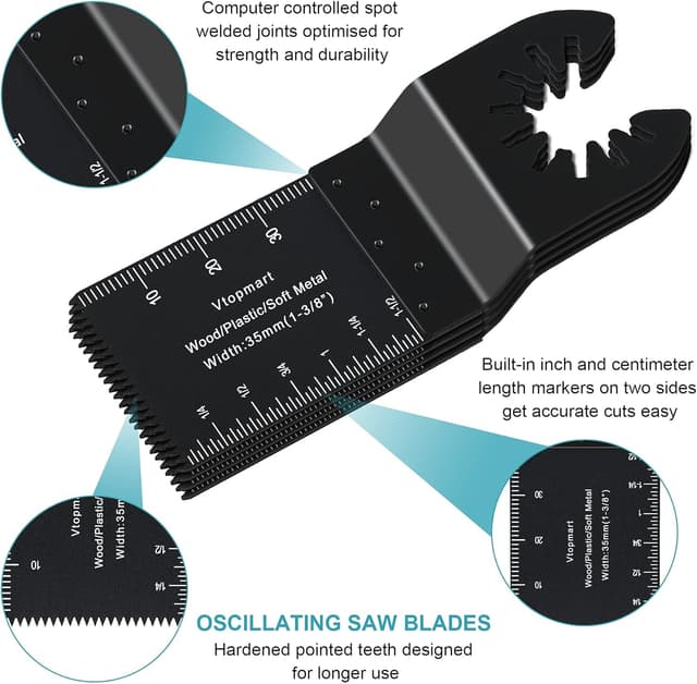 Thumbnail 2 de Vtopmart 100pc Oscillating Wood Saw Blades