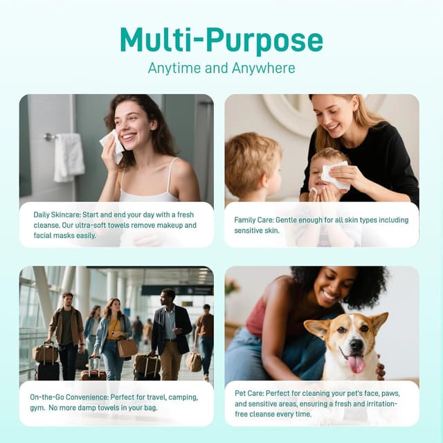 Thumbnail 6 de Face Towels 10"×12" Disposable XL 50 pack