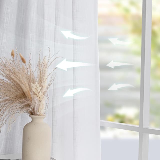 Thumbnail 6 de MYSKY HOME Gardine 2er Set Weiß, 140 x 260 cm ⚙