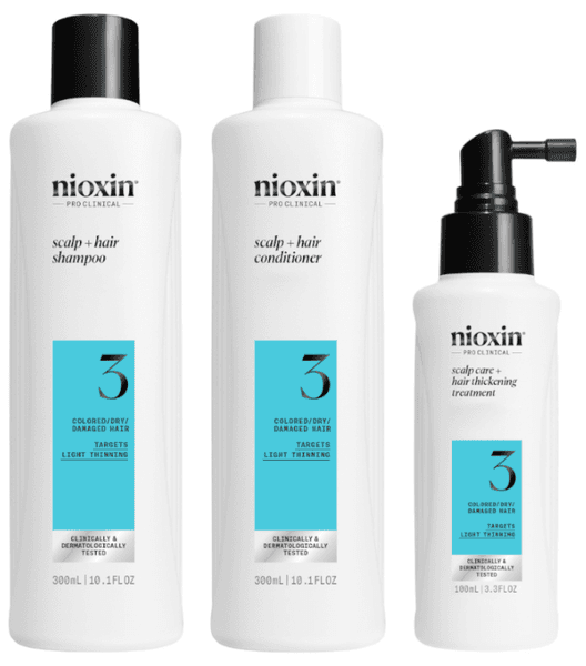 Detalle de Nioxin 3 Shampoo, Acondicionador y Tratamiento para Cabello Teñido 💇♀