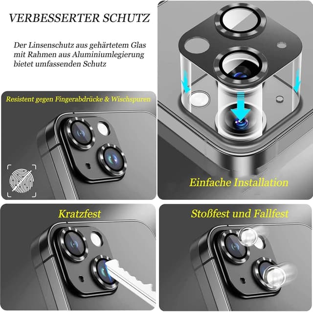 Thumbnail 5 de Kameraschutz für iPhone 16 6,1 Zoll 2 Stück