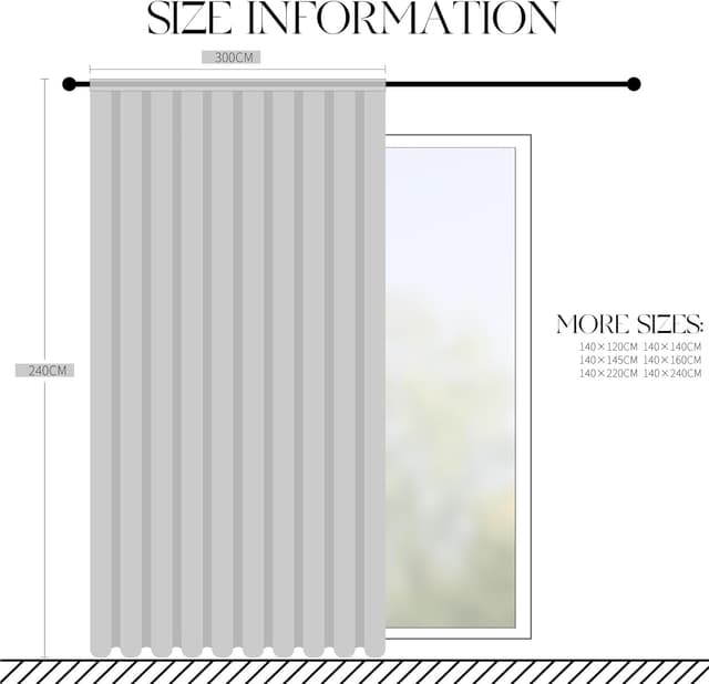 Thumbnail 6 de Topfinel Weiße Gardinen Transparent 240 cm Vorhang