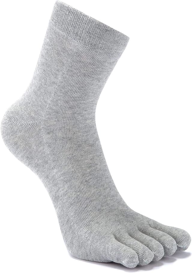 Detalle 2 de PUTUO calze uomo a 5 dita (dita separate) in cotone, 5 paia, per sport e uso quotidiano