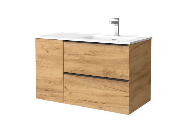 Detalle de Salgar Nabua Plus mueble baño 2 cajones 1 poza grifo derecha 🚽