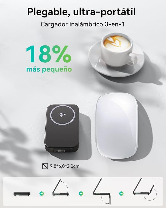 Thumbnail 1 de INIU Cargador Inalámbrico 3 en 1 15W MagSafe