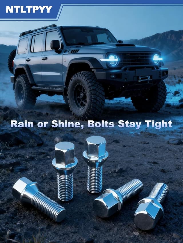 Detalle de 20pc M14x1.5 wheel bolts, 35mm 10.9 alloy steel taper lug bolts (hex 17mm) for Audi, Seat, Volkswagen, Alfa Romeo, Porsche & BMW