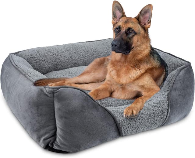 Detalle de MIXJOY Extra Extra Large XXL Washable Dog Bed (Low Front Edge) with Non-Slip Bottom, 107x76x25 cm