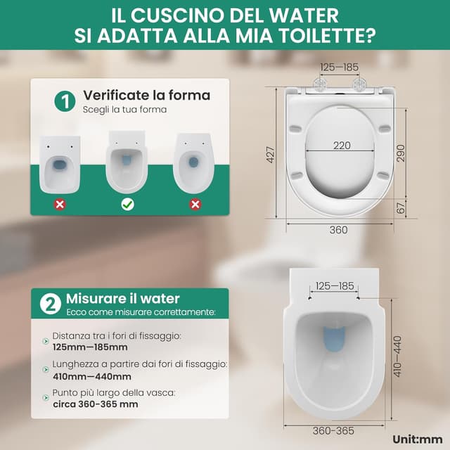 Detalle de ANYCEE Copriwater con abbassamento automatico