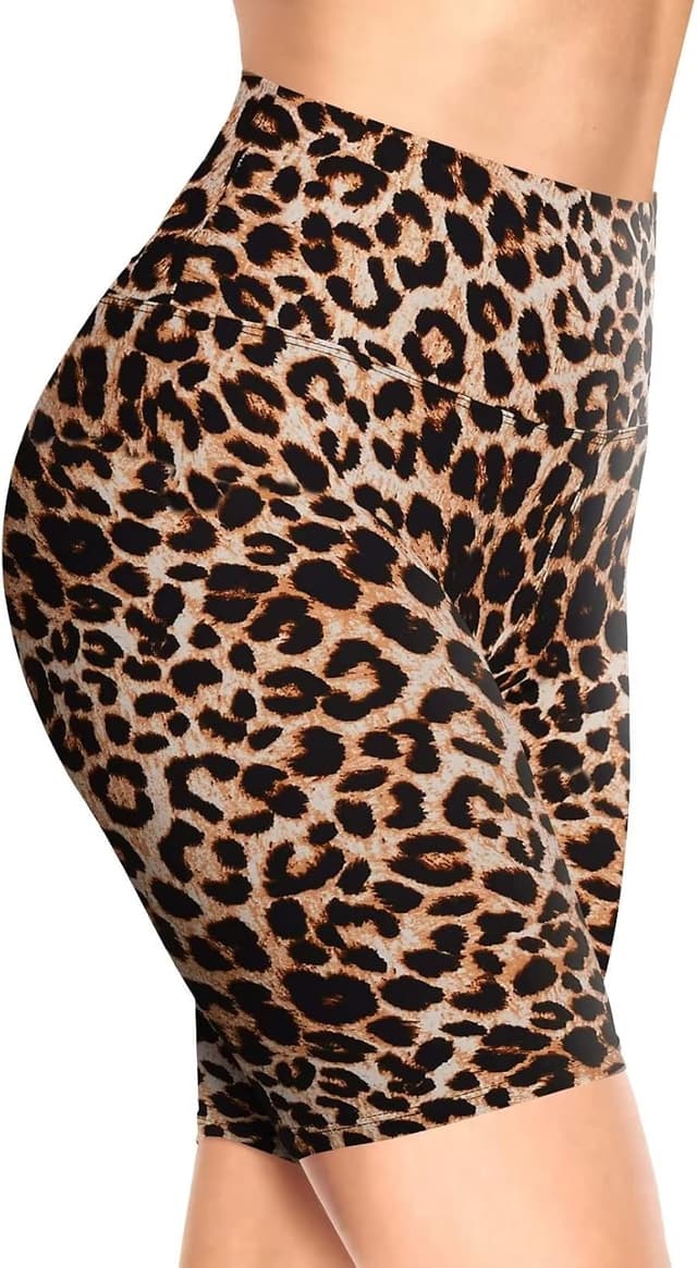 Detalle de TNNZEET High-Waisted Cycling Shorts for Women – Ultra-Soft, Tummy Control Biker Leggings