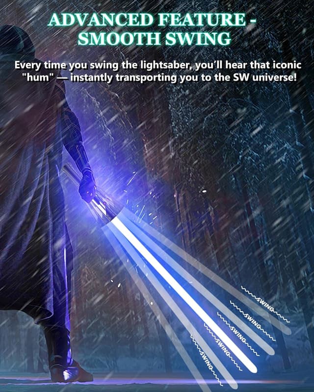 Detalle de Lorsaberus Legacy 12 RGB Motion Control Dueling Lightsaber (12 RGB, 16 sound fonts, smooth swing)