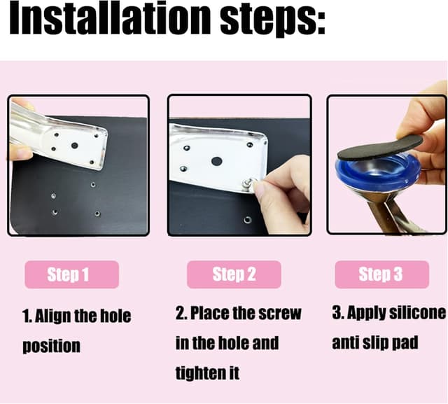 Detalle de AMOYUN poggiamano per unghie in microfibra PU: tappetino reposabrazzo antiscivolo per manicure e salone