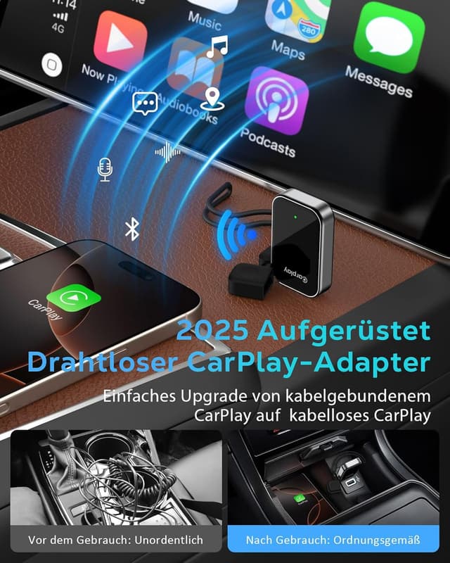 Detalle de MoKo CarPlay Wireless Adapter 2025