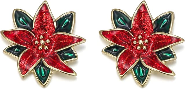 Detalle de Boucles d’oreilles Clearine femme série de Noël avec pendentif étoile en forme d’arbre