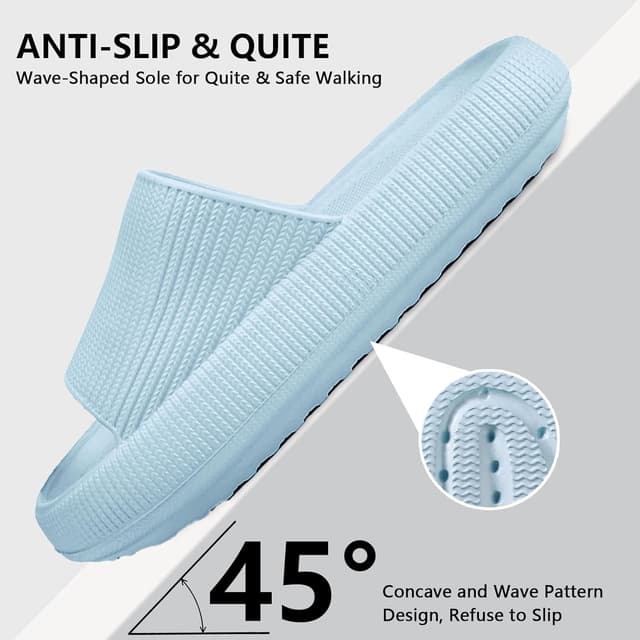 Detalle 2 de HEOAARG Chaussons de douche antidérapants « nuage » EVA, sliders homme et femme