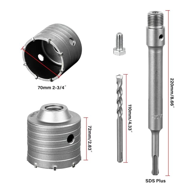 Detalle 2 de SALI Bohrkrone 70 mm SDS-Plus Adapter
