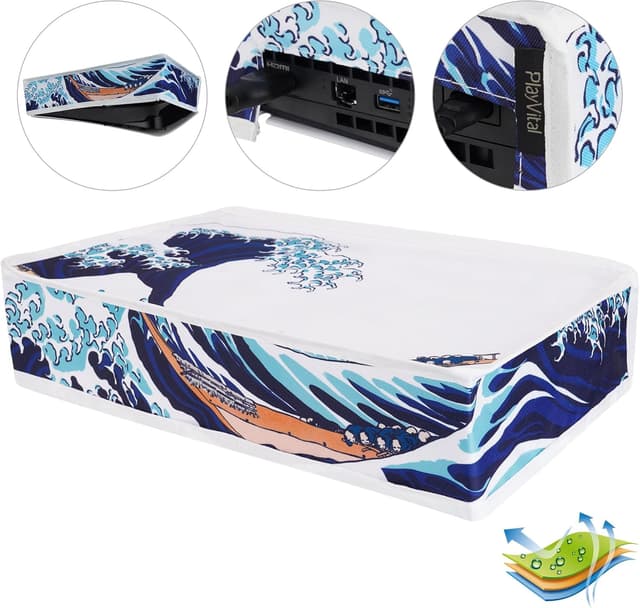 Detalle de Playvital Horizontal Dust Cover for PS5 Slim Digital Edition 🛡