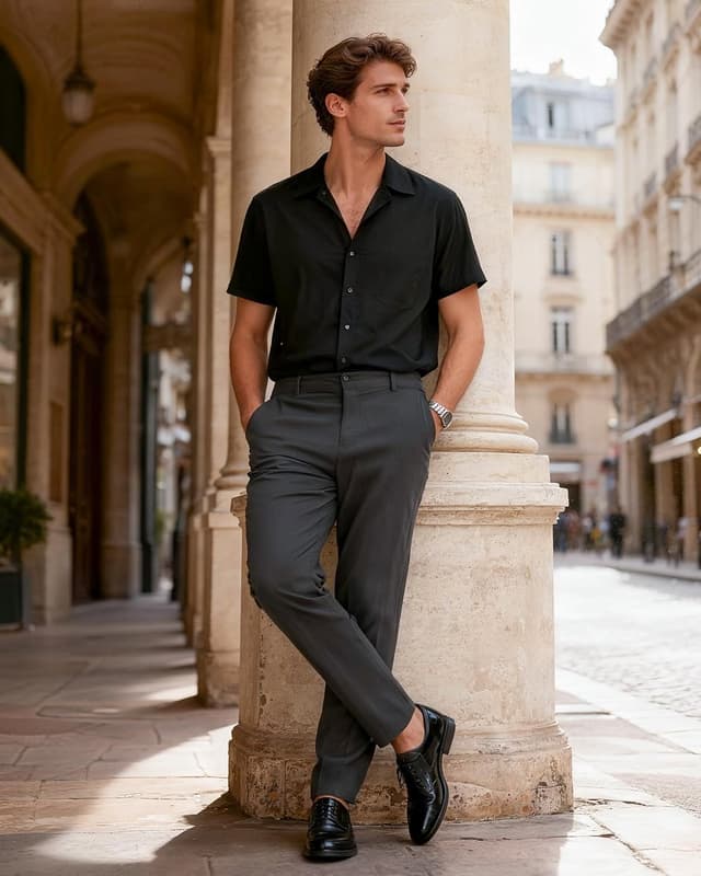 Detalle de YYIDATON Herren Chinohose Slim Fit mit Stretch