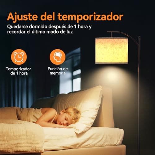 Thumbnail 5 de Lampara de Pie Salon LED Regulable 160cm 💡 con Control Remoto