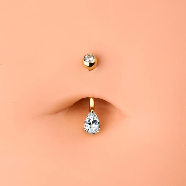 Thumbnail 5 de OUFER Piercing nombril 9K Or Zircone 10 mm