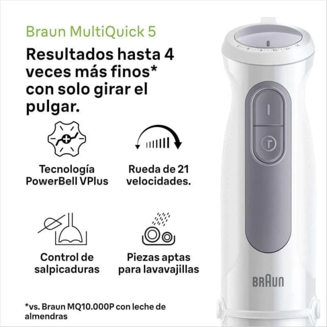 Detalle 2 de Braun Minipimer 5 MQ 50001 M Batidora mano 1000 W 🥣