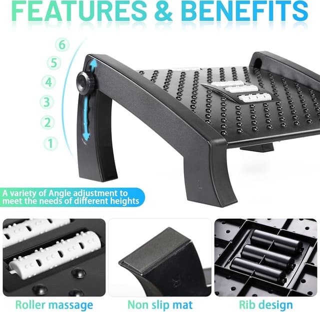 Thumbnail 3 de Mkitnvy Poggiapiedi Ergonomico 6 livelli
