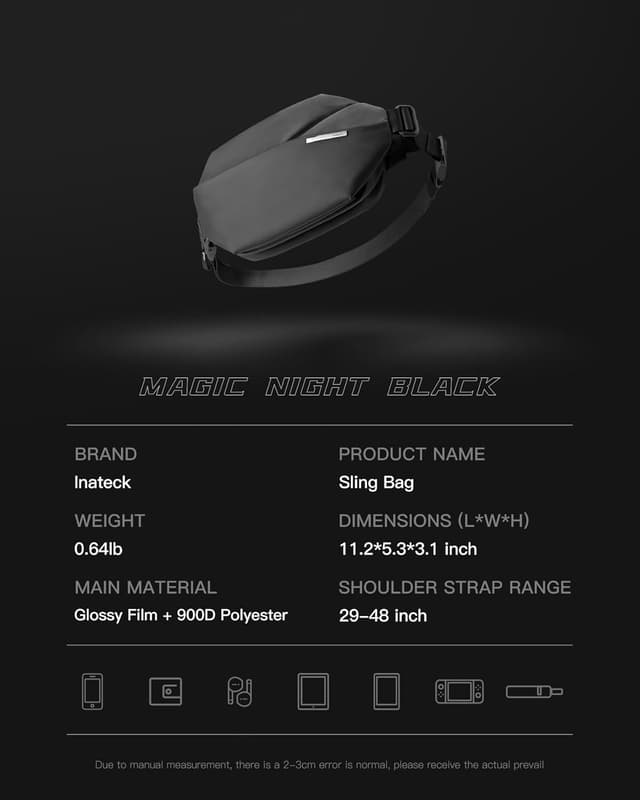 Detalle 2 de Inateck Sling Bag X 4L crossbody