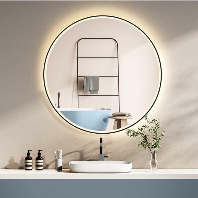 Detalle de HOKO Specchio da bagno rotondo 60 cm con LED modulabile e antiappannamento