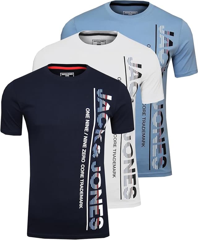 Thumbnail 1 de JACK & JONES Jjethan tee SS Crew Neck — Pack 3 camisetas L