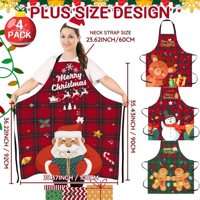 Thumbnail 2 de FunChaos 4 pièces tabliers de Noël