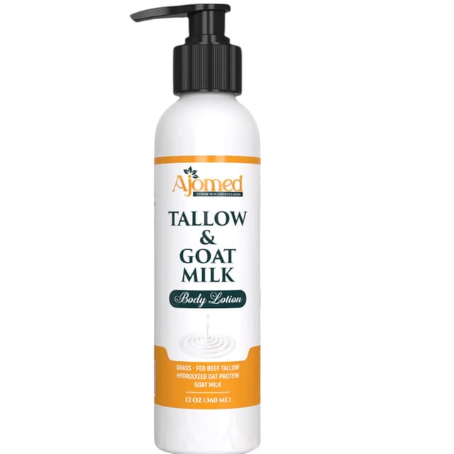 Detalle 2 de Tallow & Goat Milk Unscented Body Lotion for Sensitive Skin (12 OZ) — Organic Moisturizing Cream