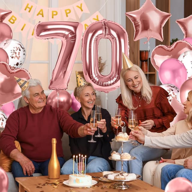 Detalle 2 de Déco ballons 70 ans avec chiffres