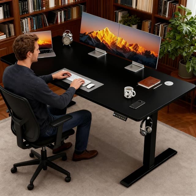 Detalle de JUMMICO scrivania elettrica 150x60 regolabile