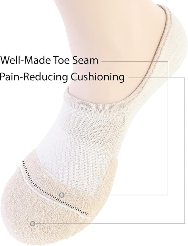 Thumbnail 6 de Pro Mountain No-Show Socks with Wide Toe Box (Unisex) — Cotton Cushion Footies, Size S to X-Large