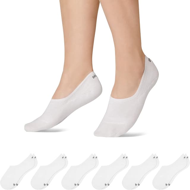 Detalle de Snocks Füßlinge aus Bio-Baumwolle (6 Paar) – rutschfeste, unsichtbare Ballerina-Socken für Damen & Herren