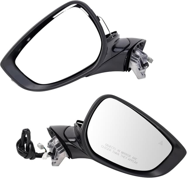 TRQ Driver and Passenger Side Mirror Set (Power, Manual Fold) for 2020–2022 Mazda CX-30