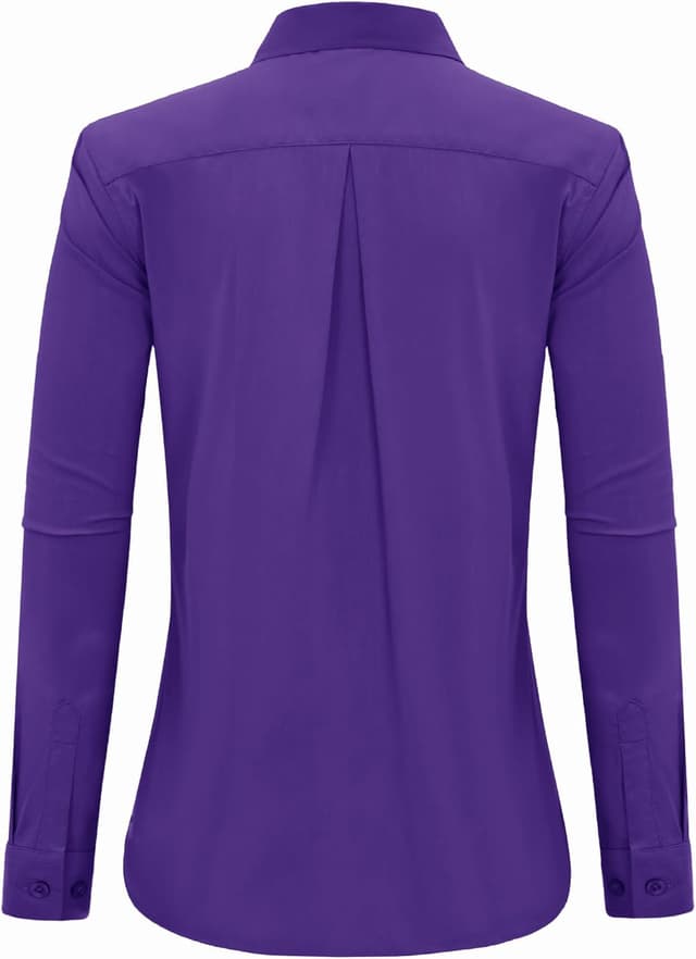 Detalle 2 de J.VER Damen-Bluse aus Baumwolle (95% Baumwolle/5% Elasthan), bügelfrei, Langarm – Business & Freizeit