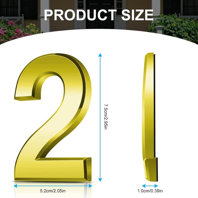 Detalle 2 de Vicloon Plaque numéro maison 7,5 cm 📮