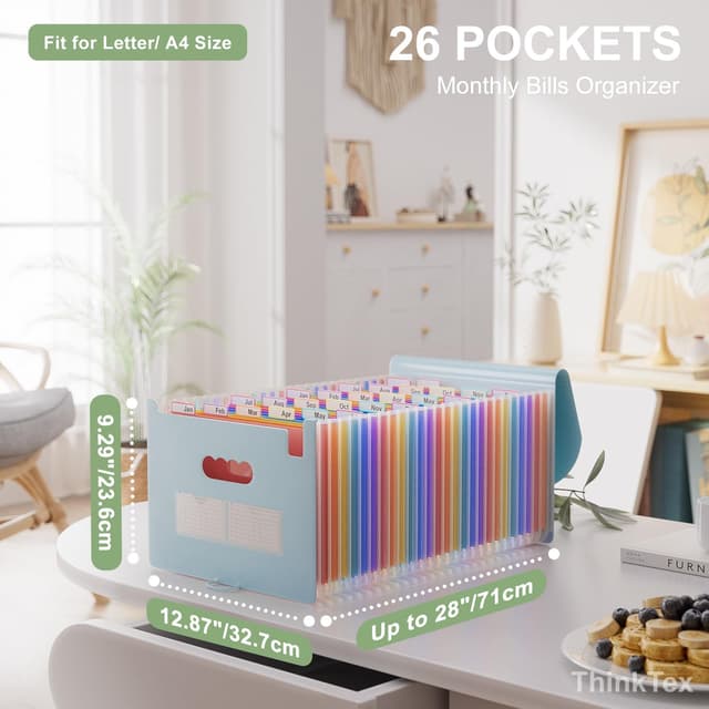 Detalle 2 de ThinkTex 26-pocket A4 expanding file organiser