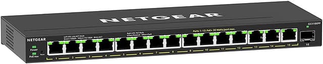 Detalle 2 de NETGEAR GS316EP switch Ethernet gestito 16 porte Gigabit PoE Plus (15x PoE+ 180W con 1x SFP)