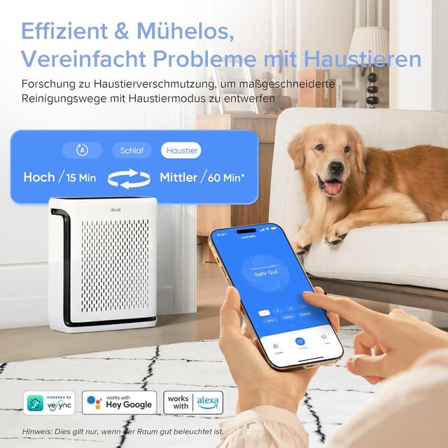 Detalle 2 de LEVOIT Vital 100S Luftreiniger CADR 243 m³/h