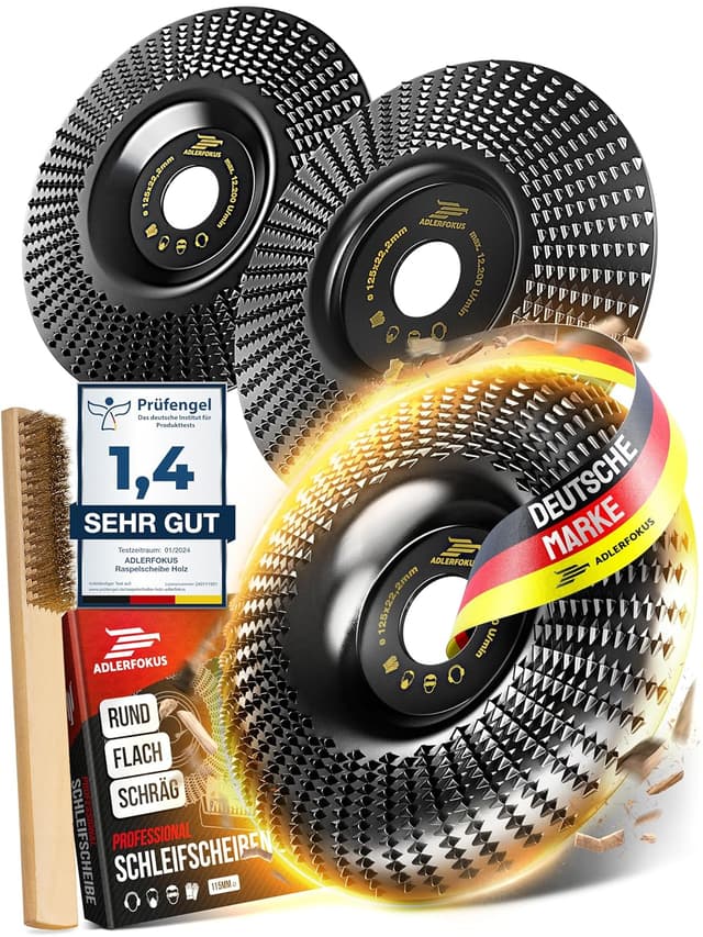 Imagen de Adlerfokus Holz Schleifscheibe 125mm für Winkelschleifer en OfertitasTOP