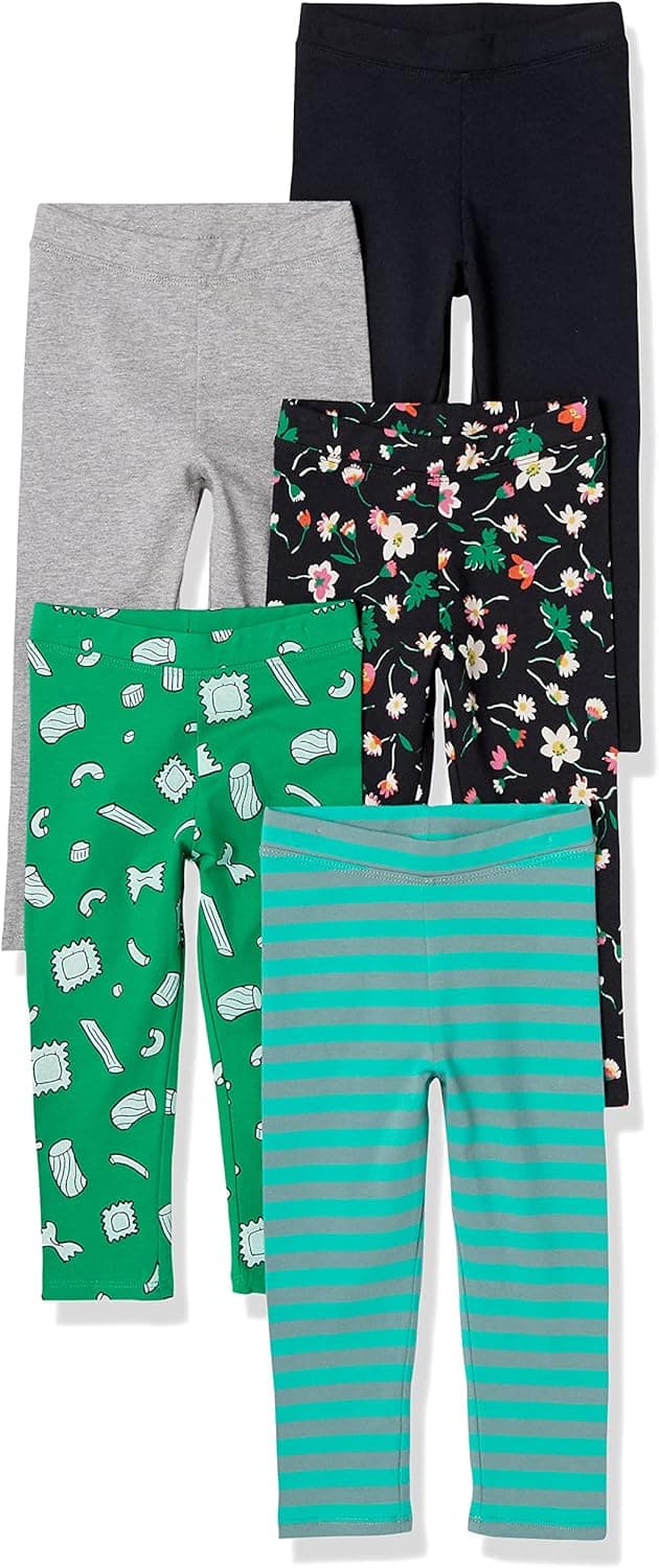 Detalle de Amazon Essentials Bambine e Ragazze Leggings a vita media in maglia di cotone