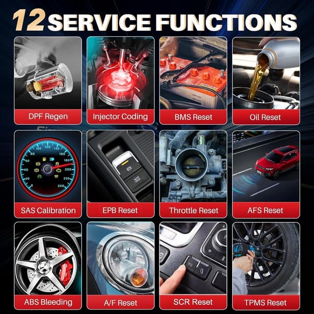 Detalle de LAUNCH CRP129E V2.0 Elite : valise diagnostic auto 12 réinitialisations et 4 systèmes (ABS, SRS, transmission, moteur)