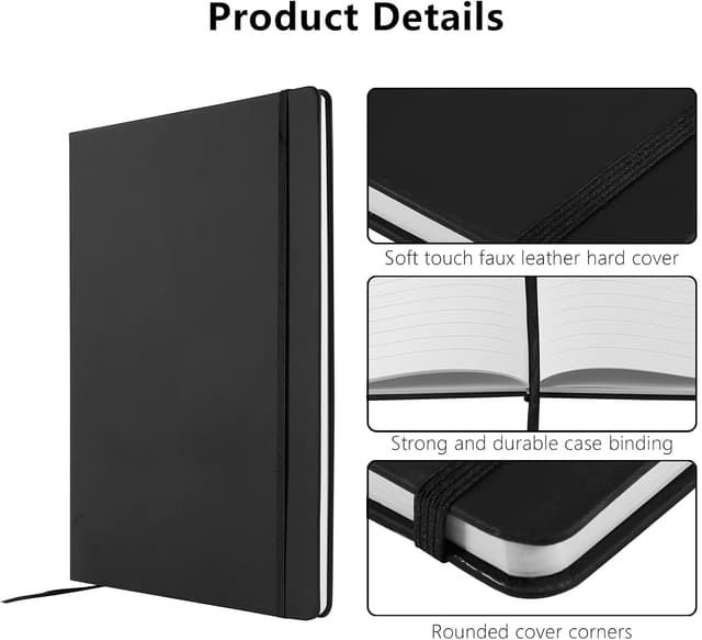 Detalle de A4 Notebook 160 Pages Black