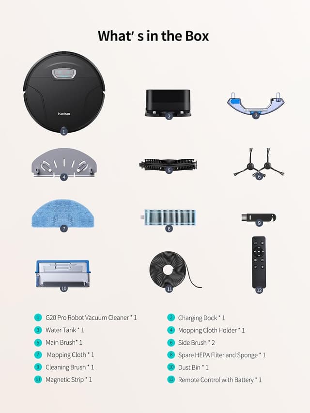 Thumbnail 6 de HONITURE G20 Pro robot vacuum with 8000Pa