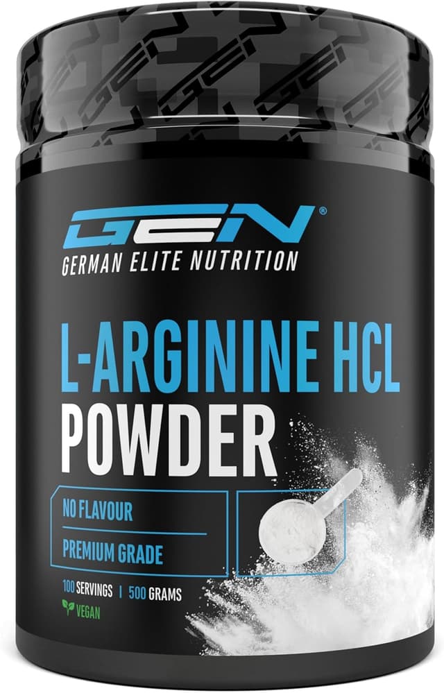 Detalle de GEN German Elite Nutrition L-Arginina HCL 500 g in polvere (L-arginina cloridrato, vegana)