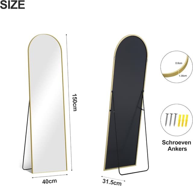 Thumbnail 4 de COFENY Arch Full Length Mirror 150x40 Gold