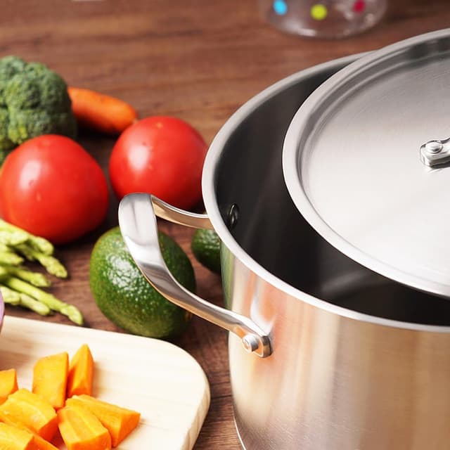 Thumbnail 4 de HOMICHEF Matte Olla de Acero Inoxidable 3.2L Sin Níquel