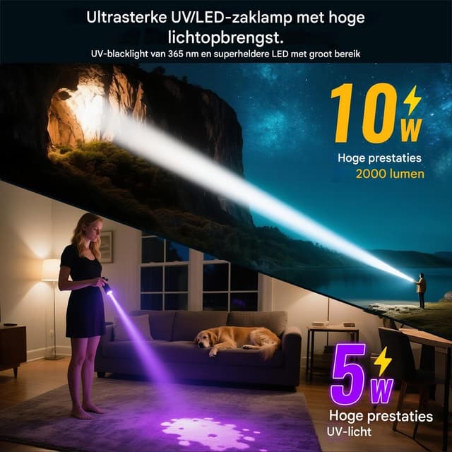 Thumbnail 1 de Karrong 395nm UV Taschenlampe 4500mAh